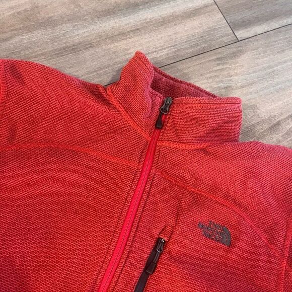 North Face Red Full‎ Athletic Zip Jacket Men Medium - Picture 2 of 6